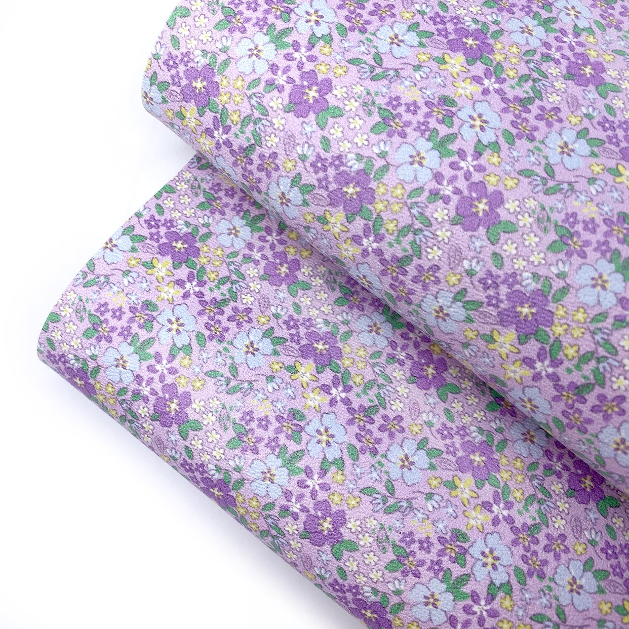 Ditsy Lilac Premium Faux Leather Fabric Sheets