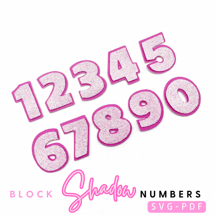 Exclusive EH Block Shadow Numbers SVG/PDF