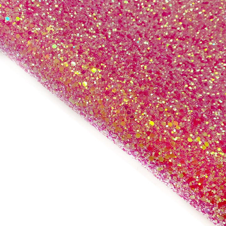 Hot Pink Fairytales Premium Chunky Glitter Fabric