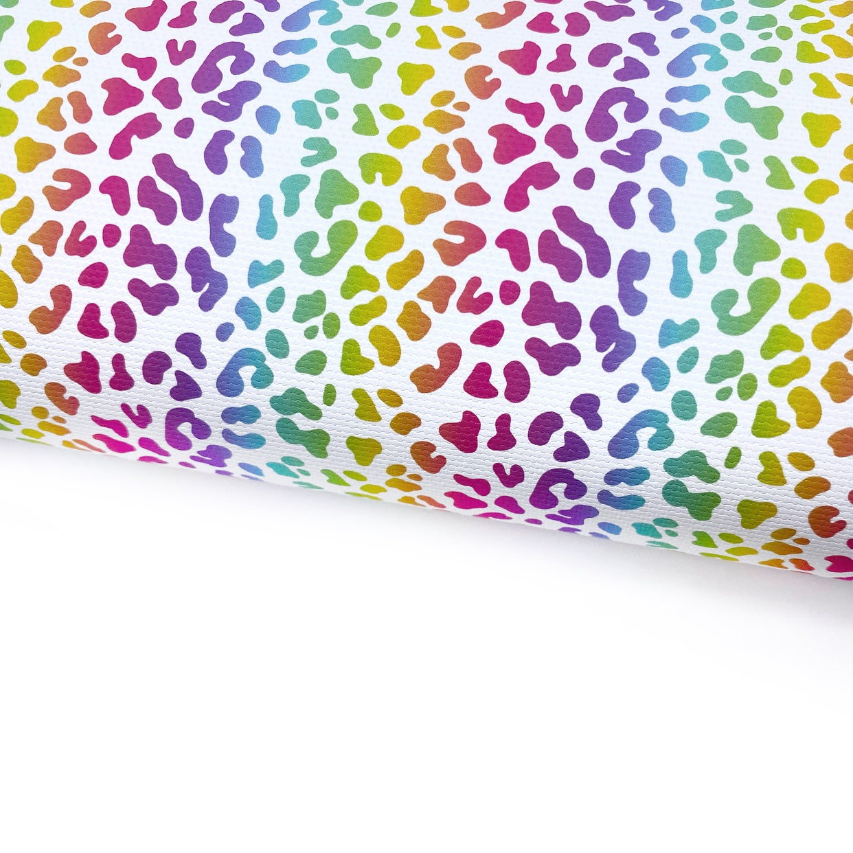 Leopard Rainbow Lux Premium Printed Bow Fabric