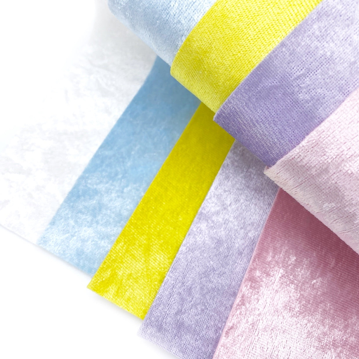 New Crushed Pastel Velvets Fabric Felts