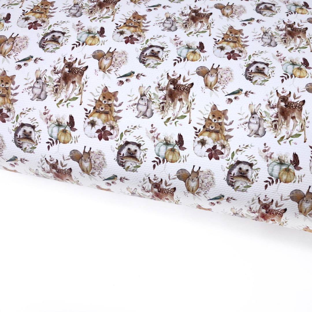 Woodland Friends Lux Premium Canvas Bow Fabrics