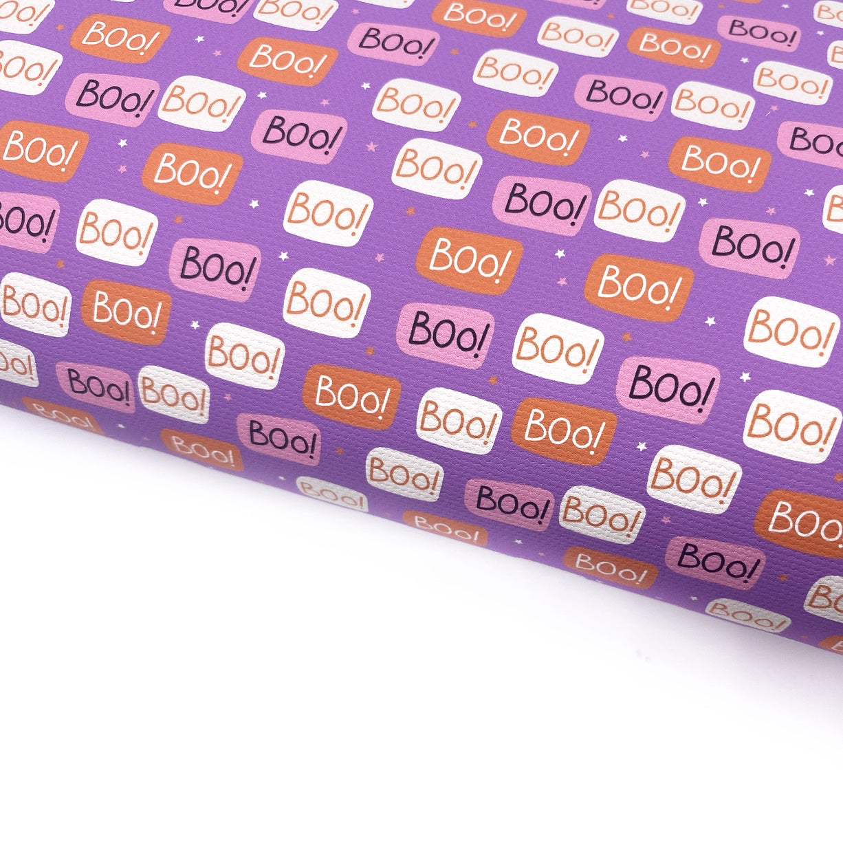 Boo! Purple Lux Premium Canvas Bow Fabrics