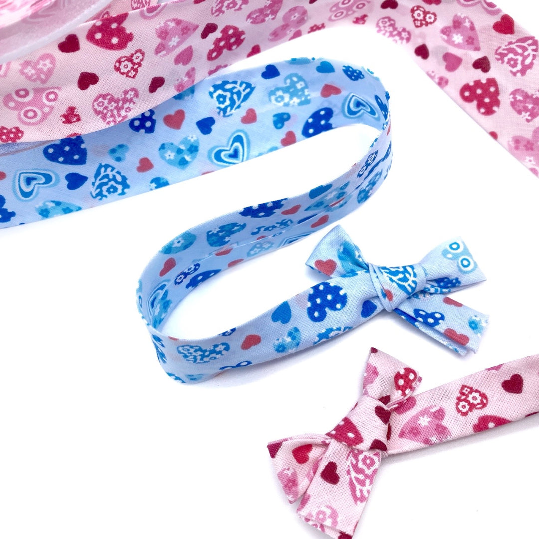 Love Hearts Bias Binding 30mm