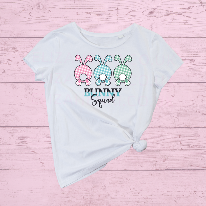 Bunny Squad HTV Full Colour Iron on T Shirt Transfer