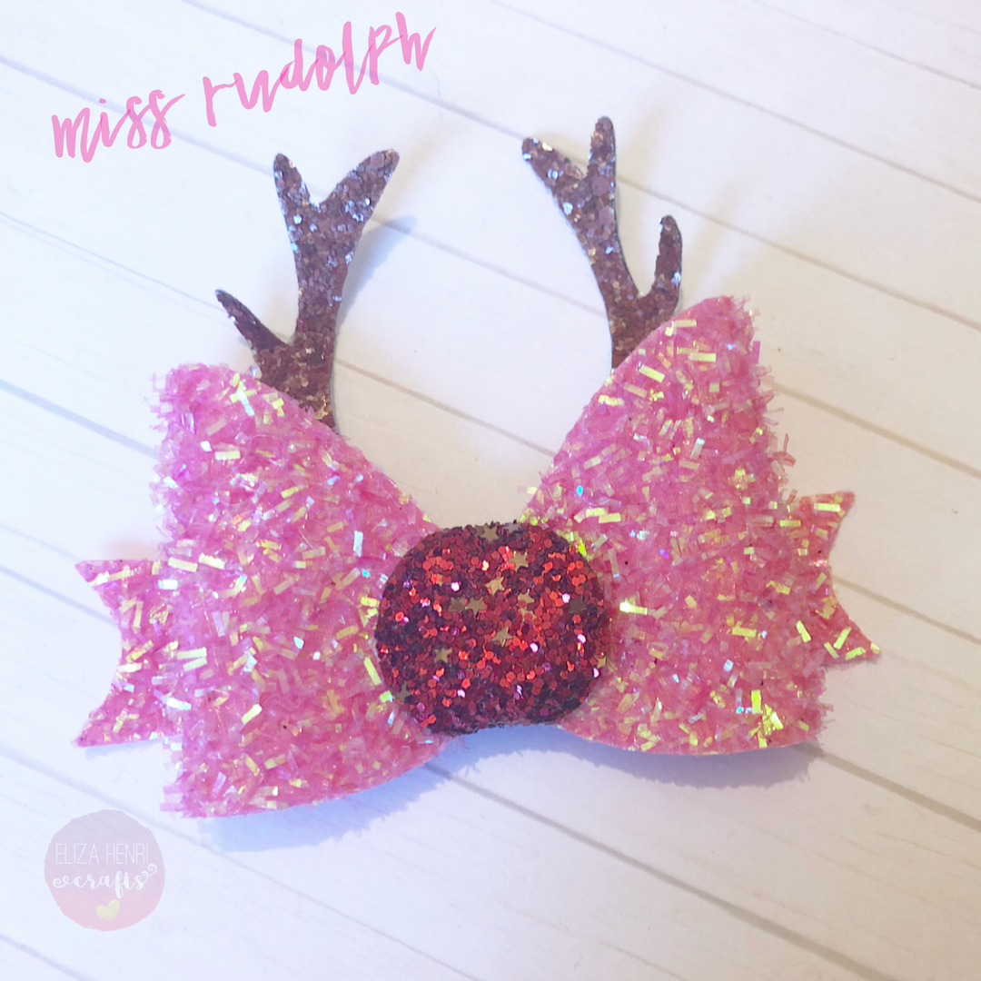 Miss Reindeer Antler Bow Template