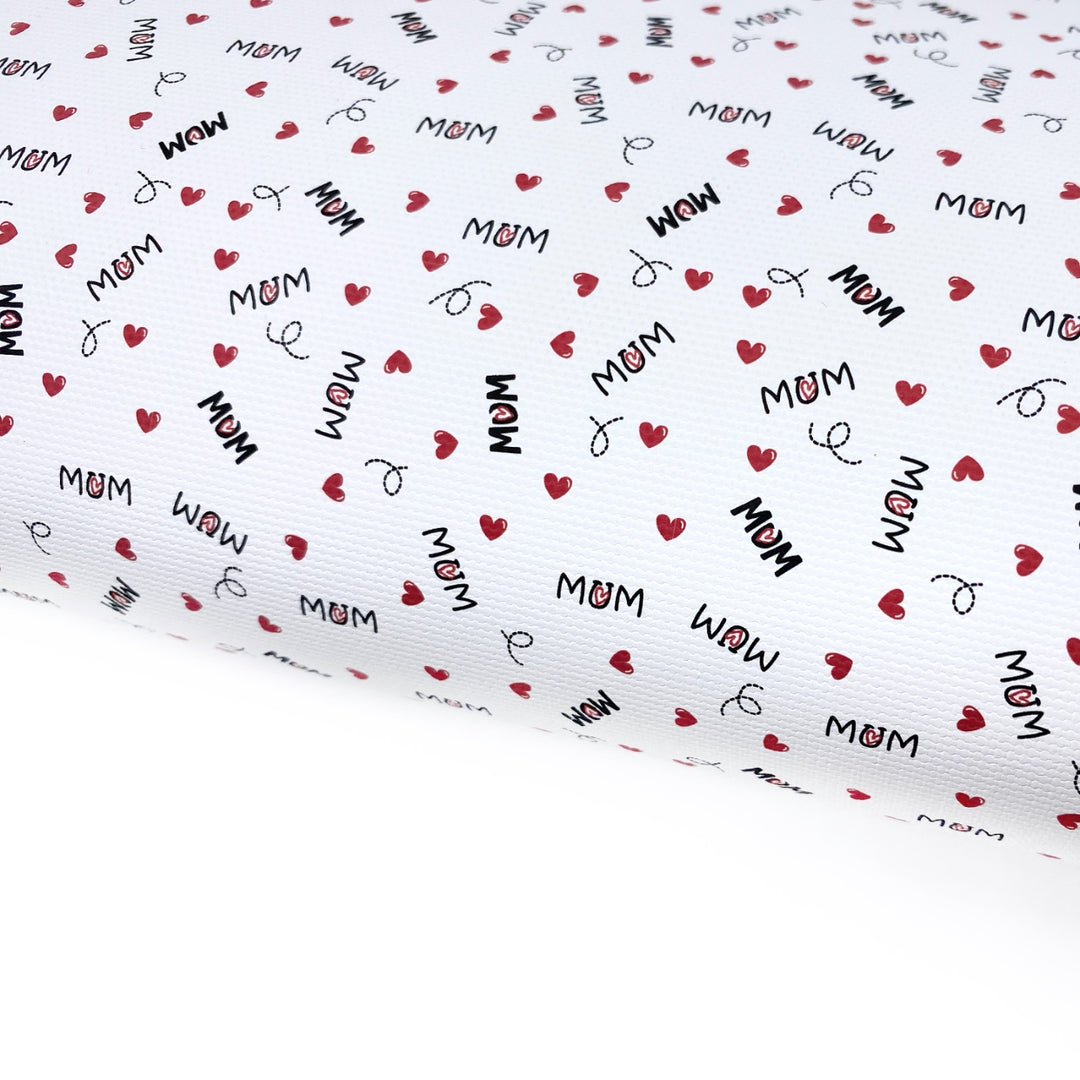 Love Mum Lux Premium Printed Bow Fabric