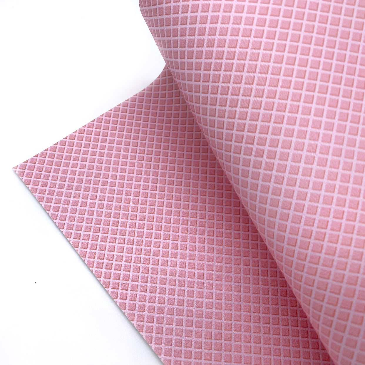 Pink Mini Wafer Cone Premium Faux Leather Fabric Sheets