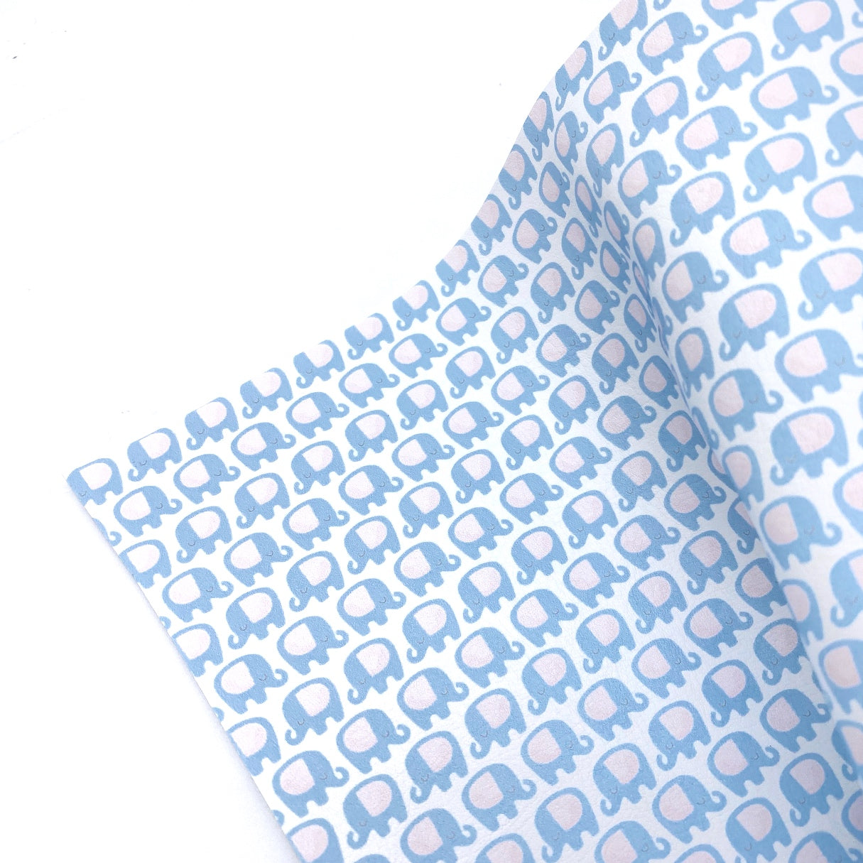Blue Elephants Premium Faux Leather Fabric Sheets