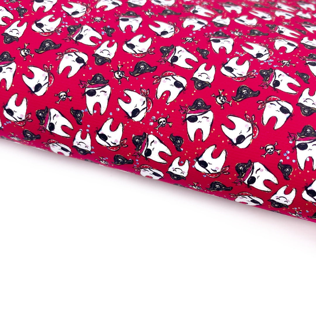 Pirate Teeth Lux Premium Canvas Bow Fabrics