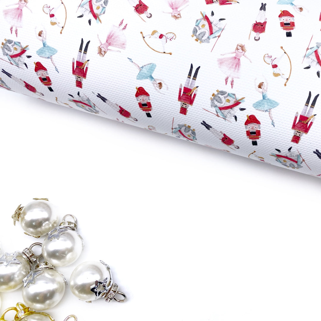 Traditional Nutcracker Lux Premium Canvas Bow Fabrics