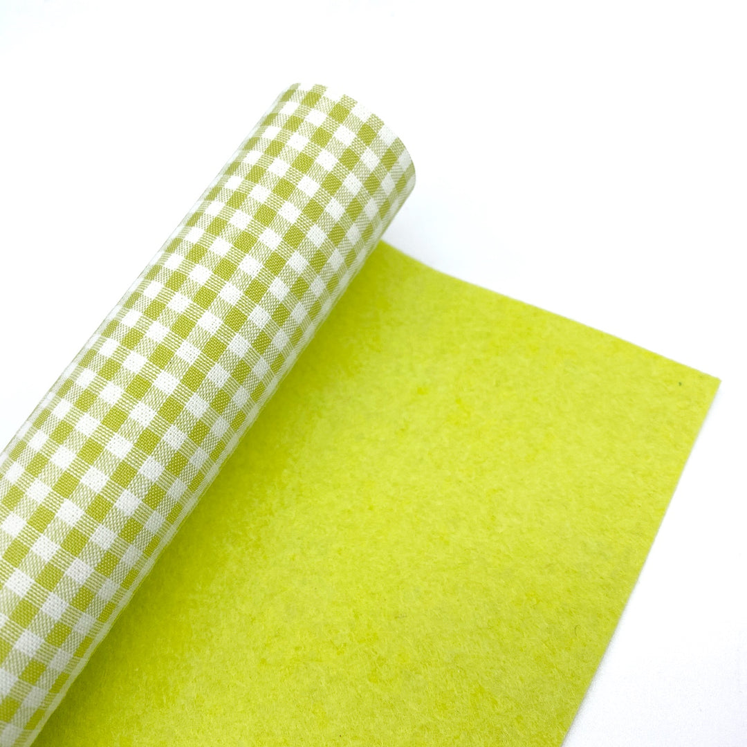 Colour Match Gingham Fabric Felt