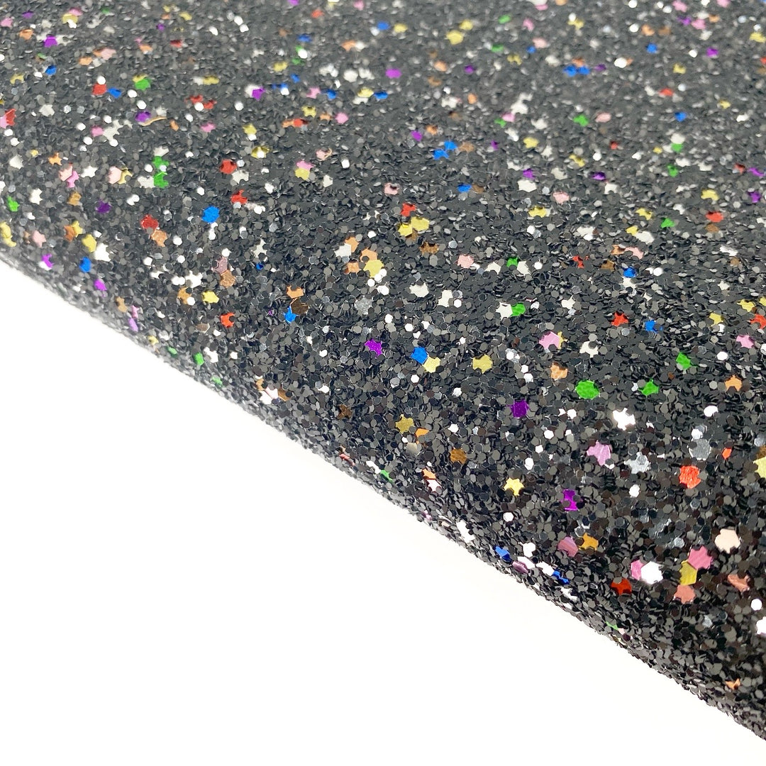 Black Magic Lux Premium Chunky Glitter Fabric