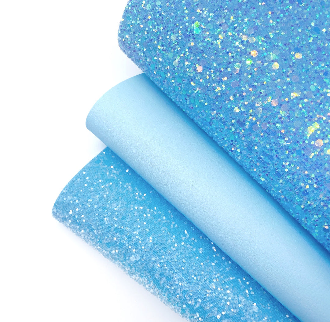 Powder Blue Core Glitter Trio