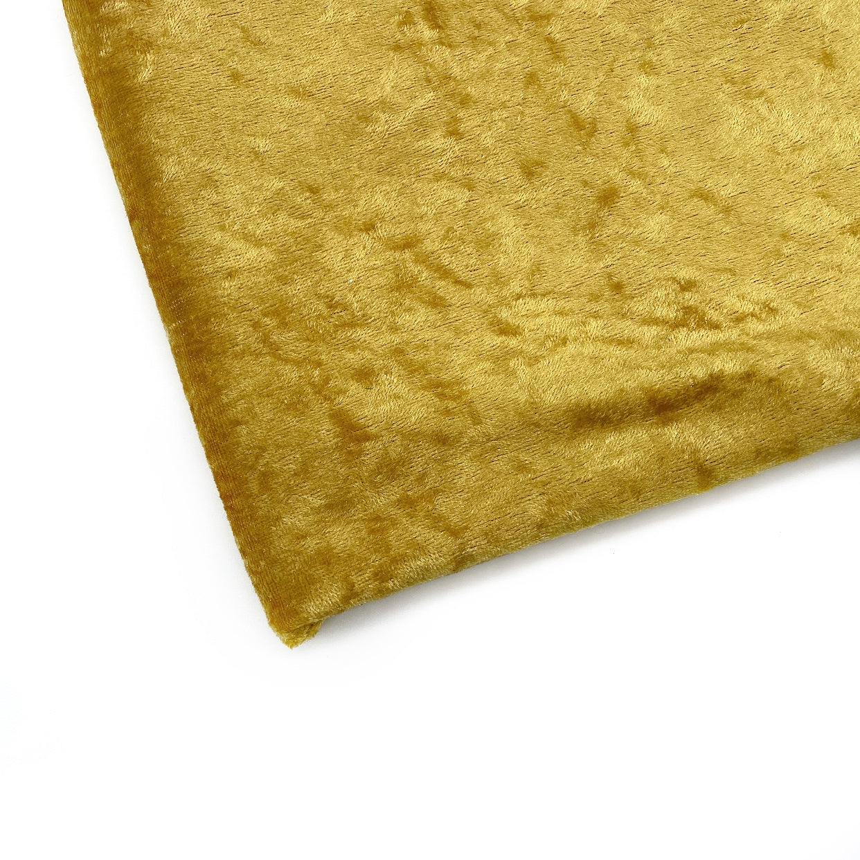 Golden Gold Crushed Velvet Fabric