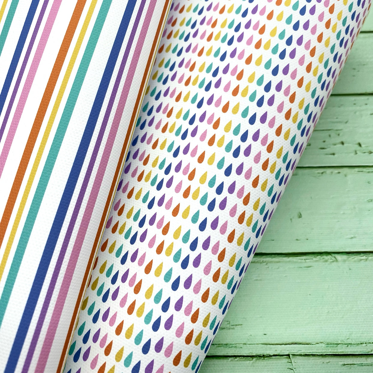 Rainbow Showers Lux Premium Printed Bow Fabric