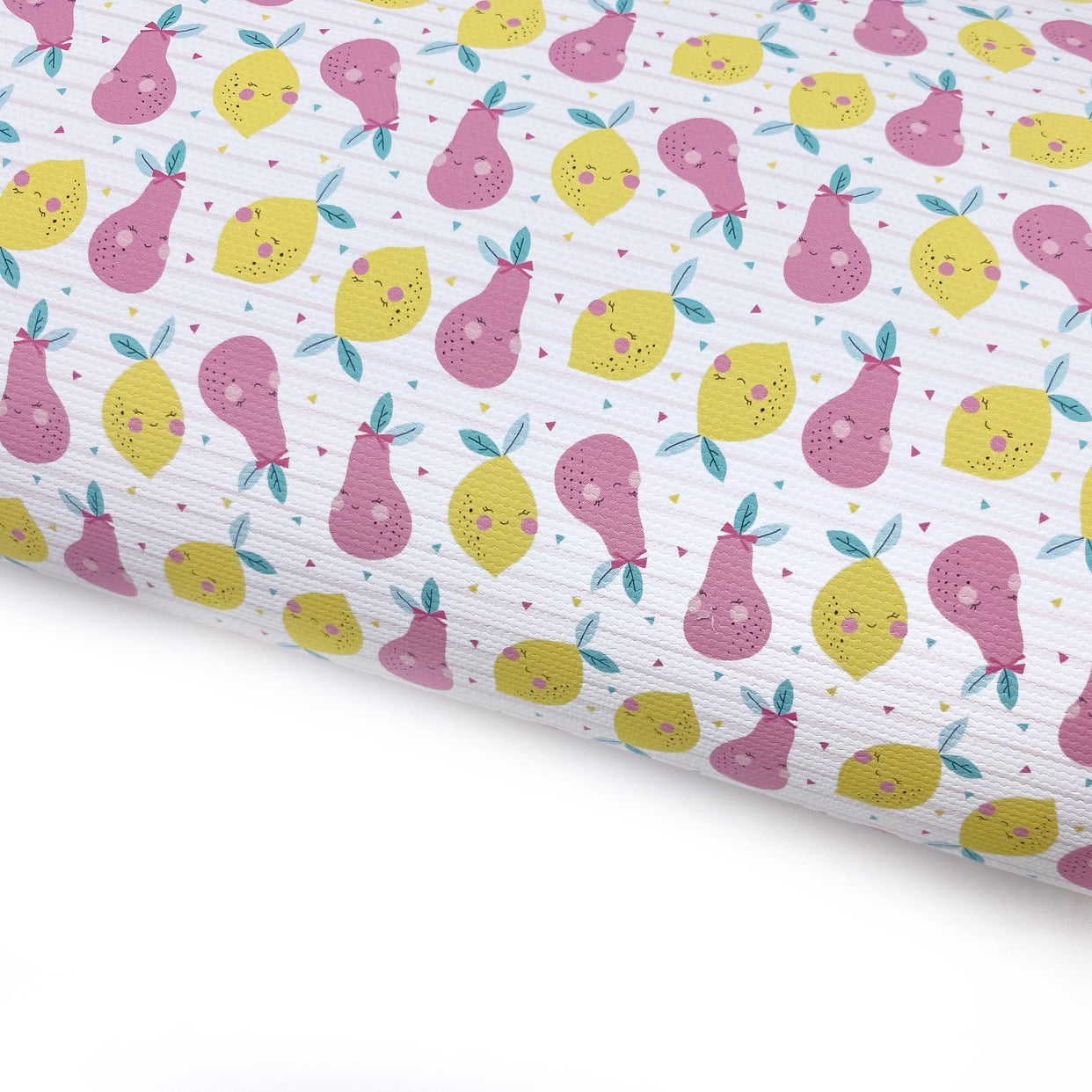 Lemons & Pears Lux Premium Printed Bow Fabric