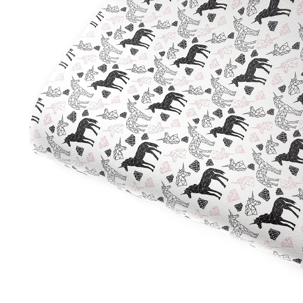 Diamond Unicorns Premium Faux Leather Fabric Sheets