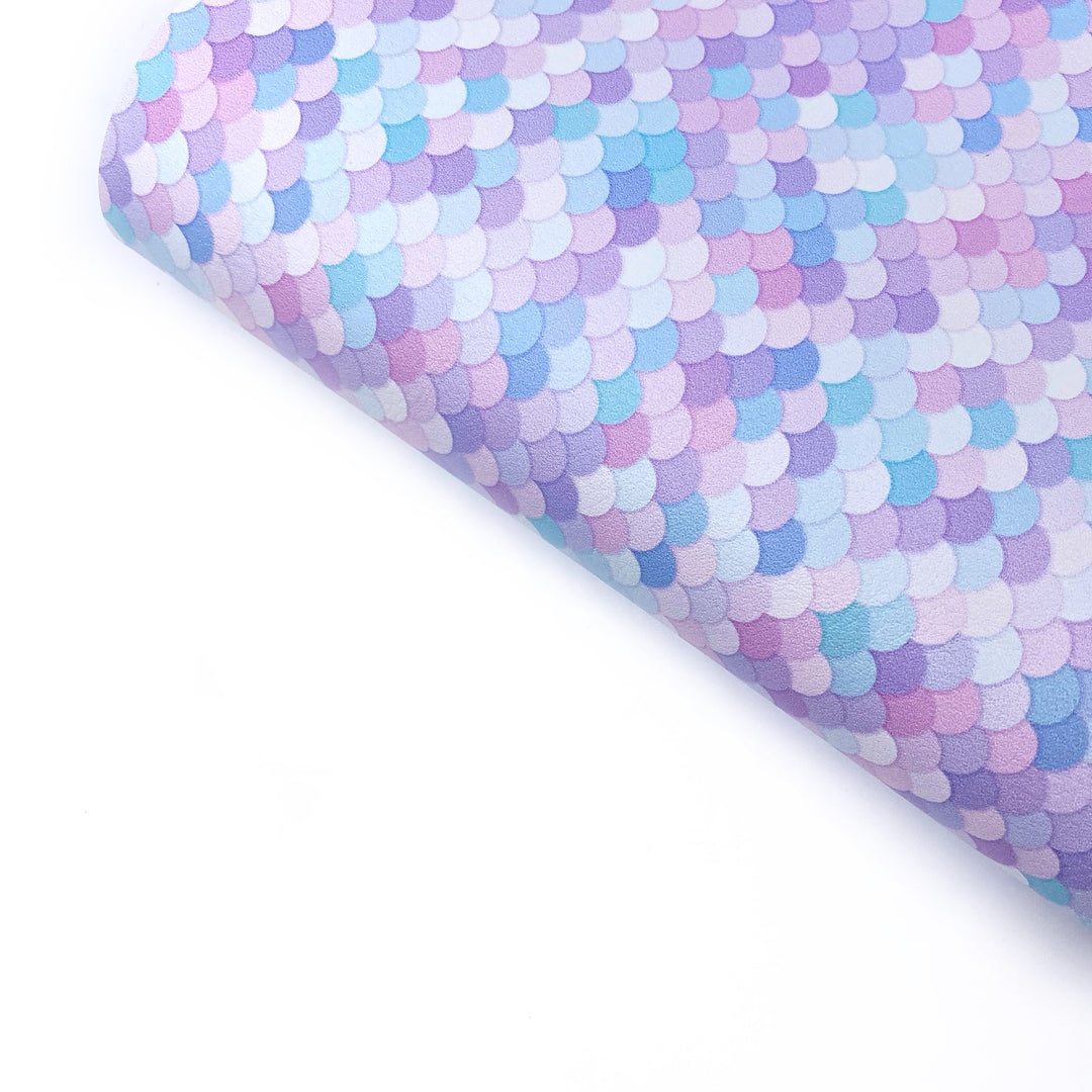 Bubblegum Mermaid Premium Faux Leather Fabric Sheets