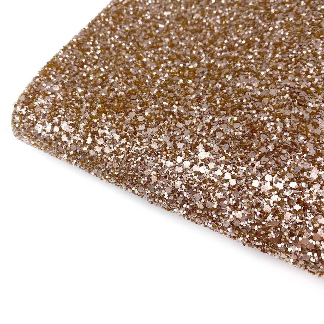 True Rose Gold Lux Premium Chunky Glitter Fabric