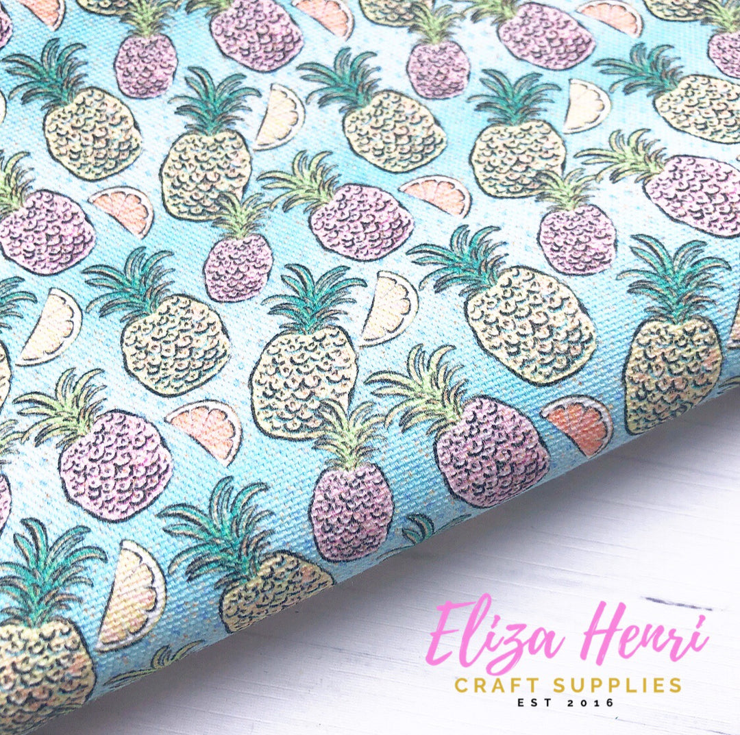 New Pineapple Daze Blue Standard Fabric Felt