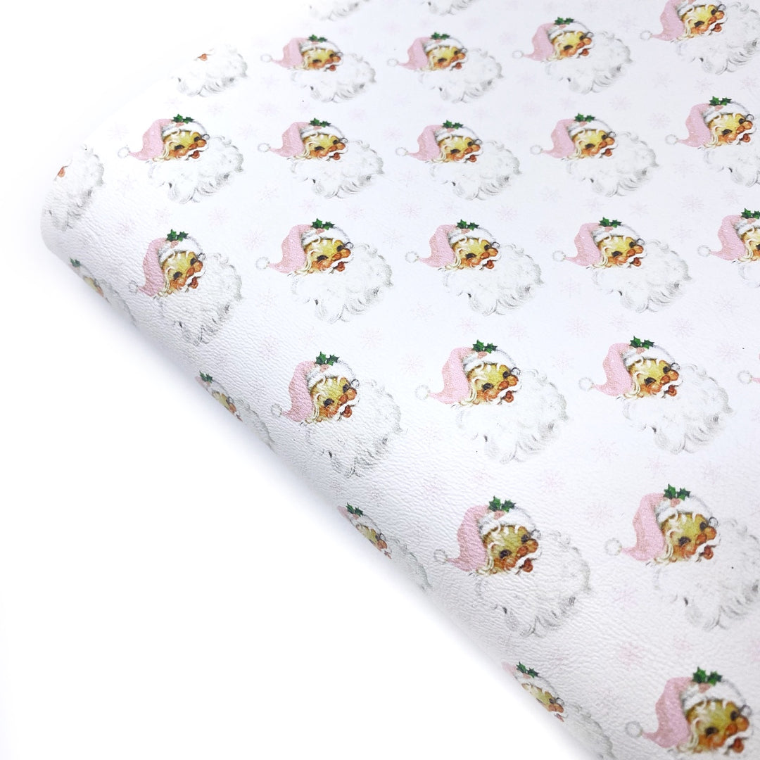 Girlie Santa Premium Faux Leather Fabric Sheets