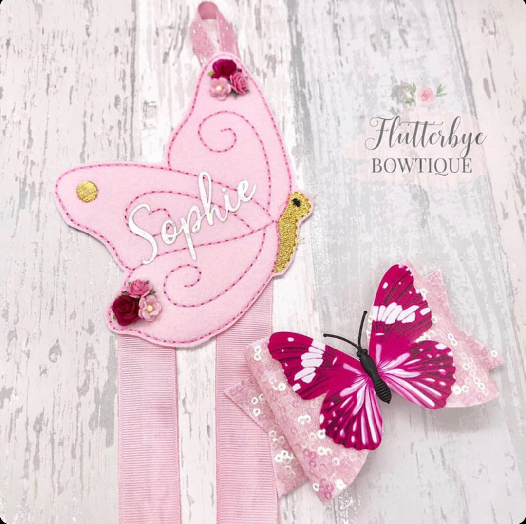 Make your own Bow Holder- DIY Butterfly Bow Holder Felties