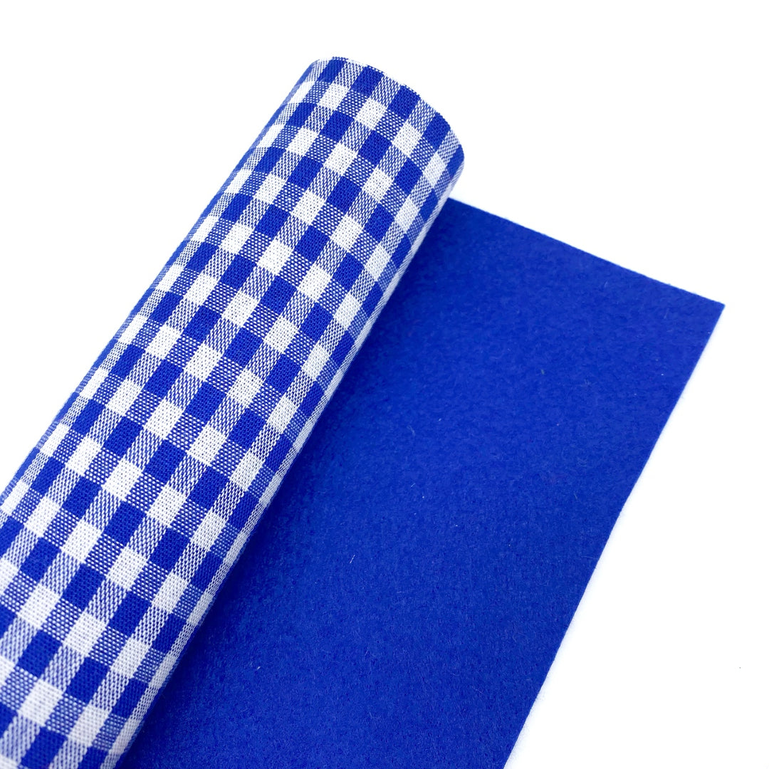 Colour Match Gingham Fabric Felt