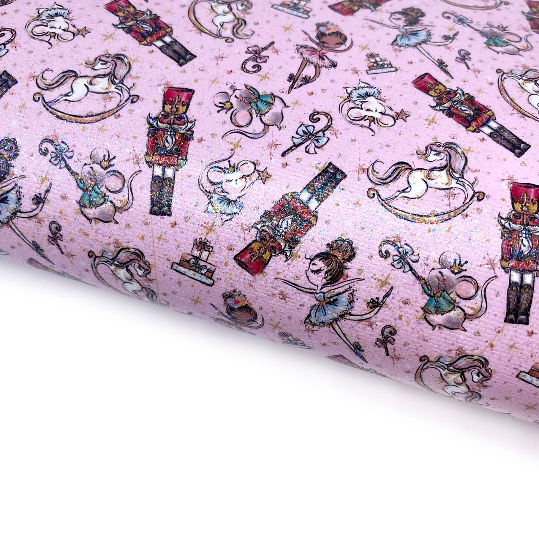 Baby Pink Nutcracker Lux Premium Canvas Bow Fabrics