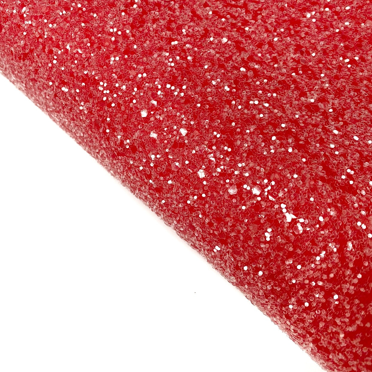 Red Lipstick Lux Premium Chunky Glitter Fabric
