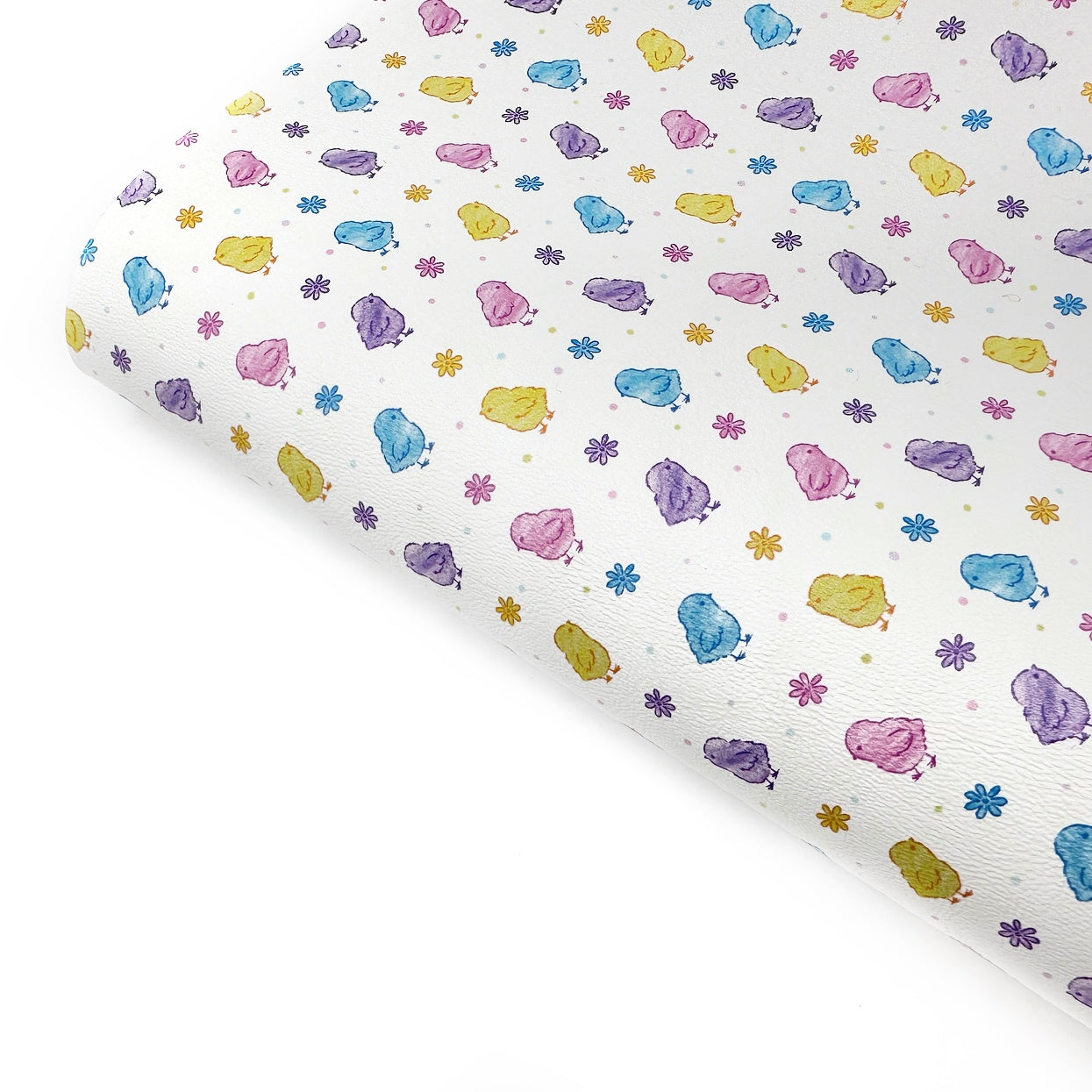 Pastel Chicks Premium Faux Leather Fabric Sheets