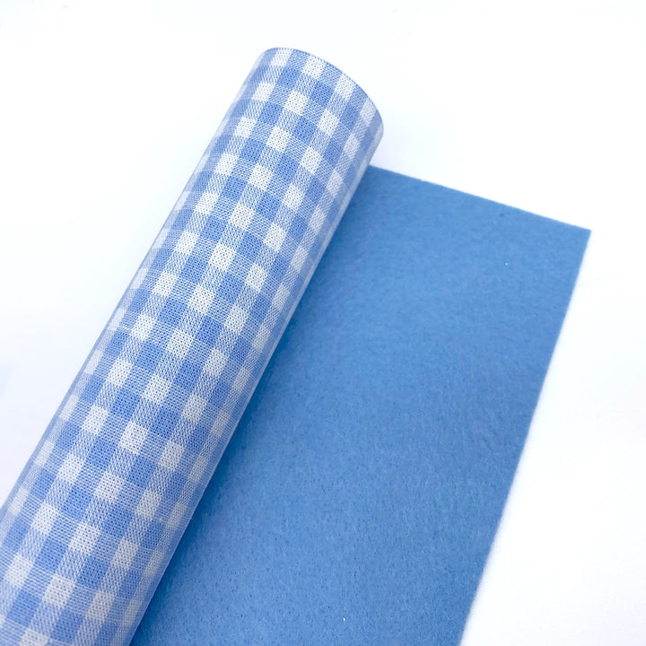 Colour Match Gingham Fabric Felt