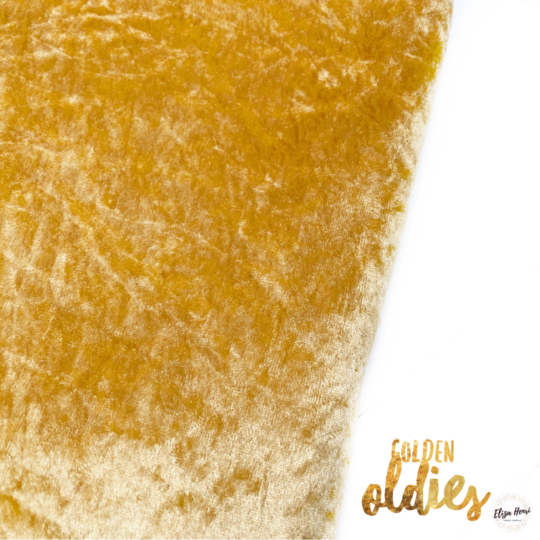 Golden Oldies Crushed Velvet Fabric Felt Sheets