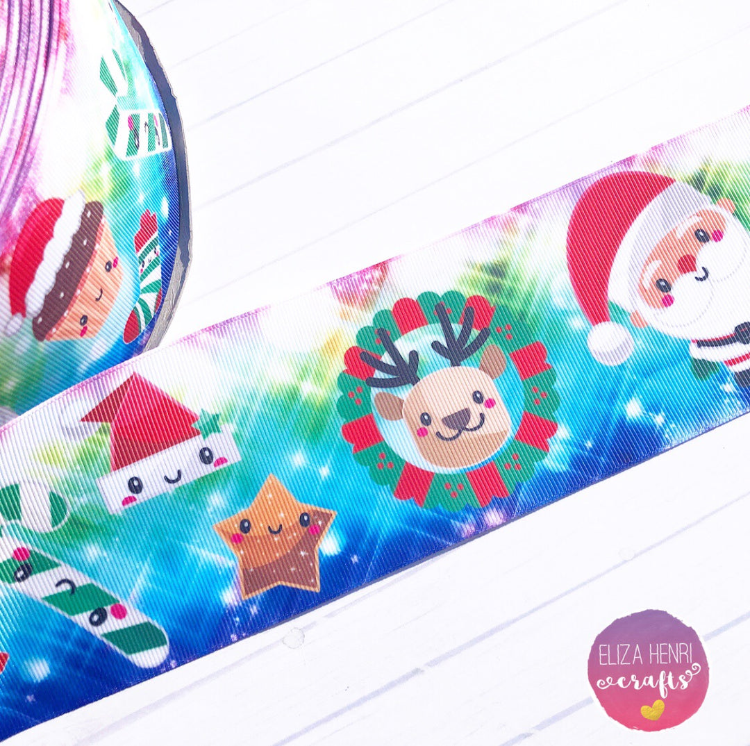 Kawaii Christmas Grosgrain Ribbon 2'' or 3''