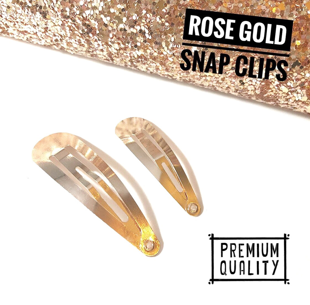 Rose Gold Snap Hair Clips Hair Essentials - 4 cm & 5 cm