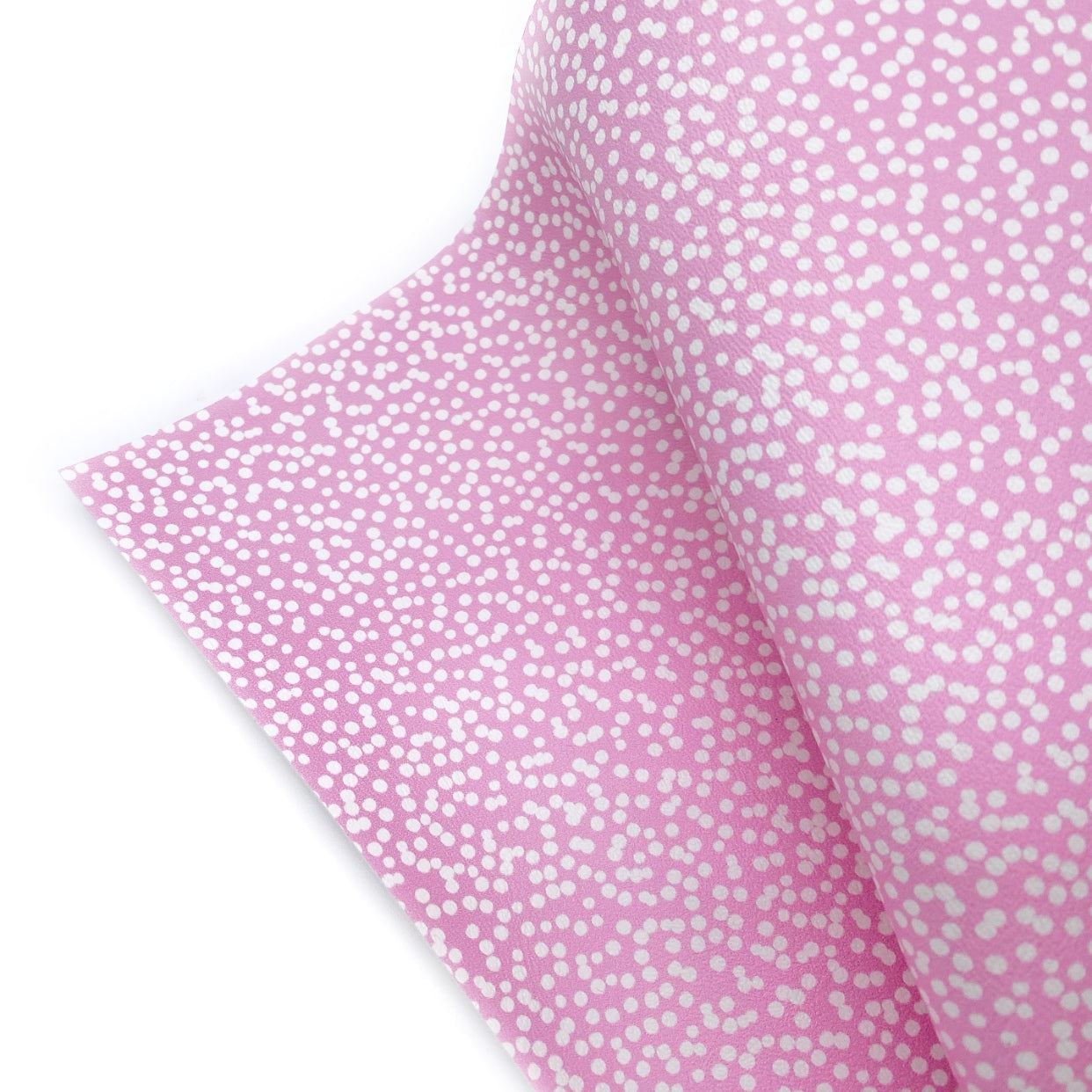 Baby Pink Dotty Premium Faux Leather Fabric Sheets