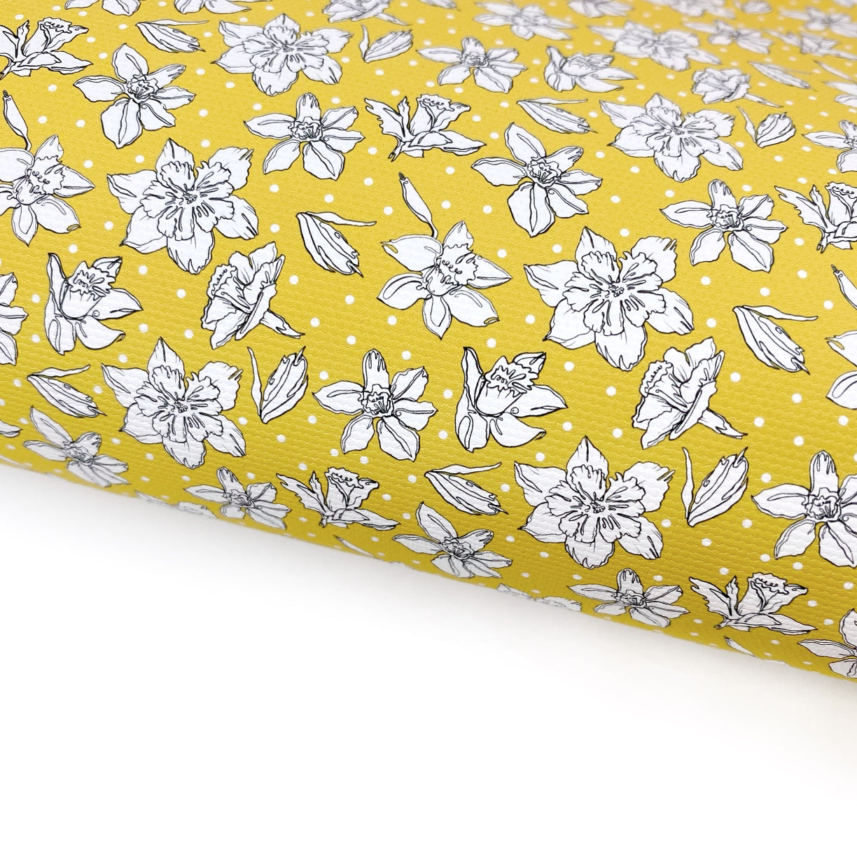 Daffodil Spot Lux Premium Printed Bow Fabrics