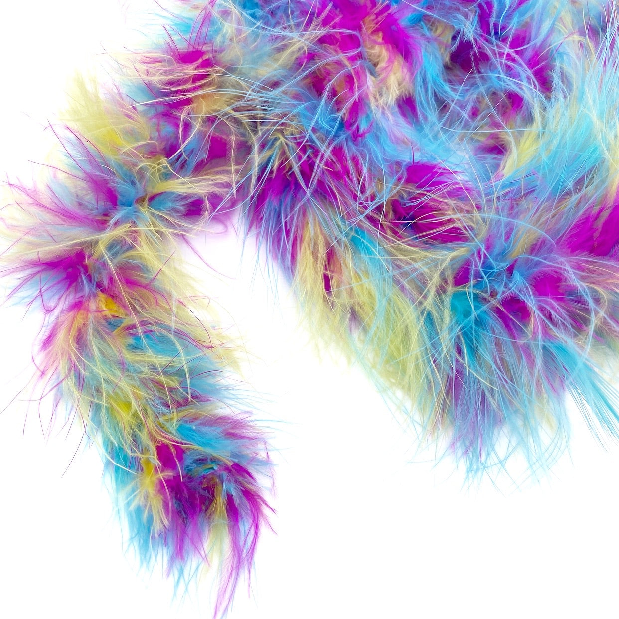 Rainbow Extra Fluffy Marabou Trim