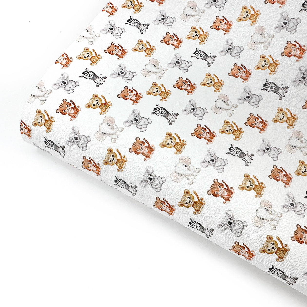 Zoo Babies Premium Faux Leather Fabric Sheets