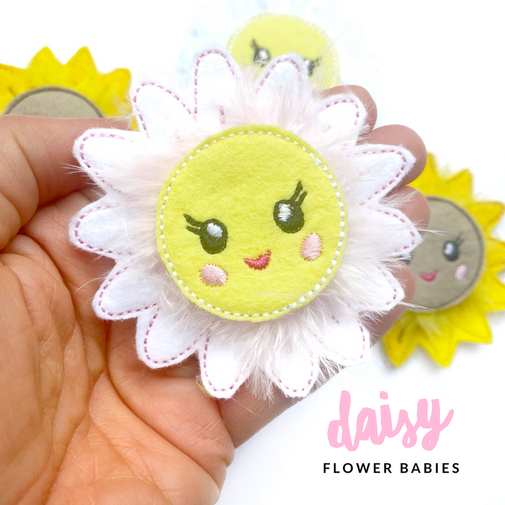 Daisy Flower Felties- Fluffy Flower Babies