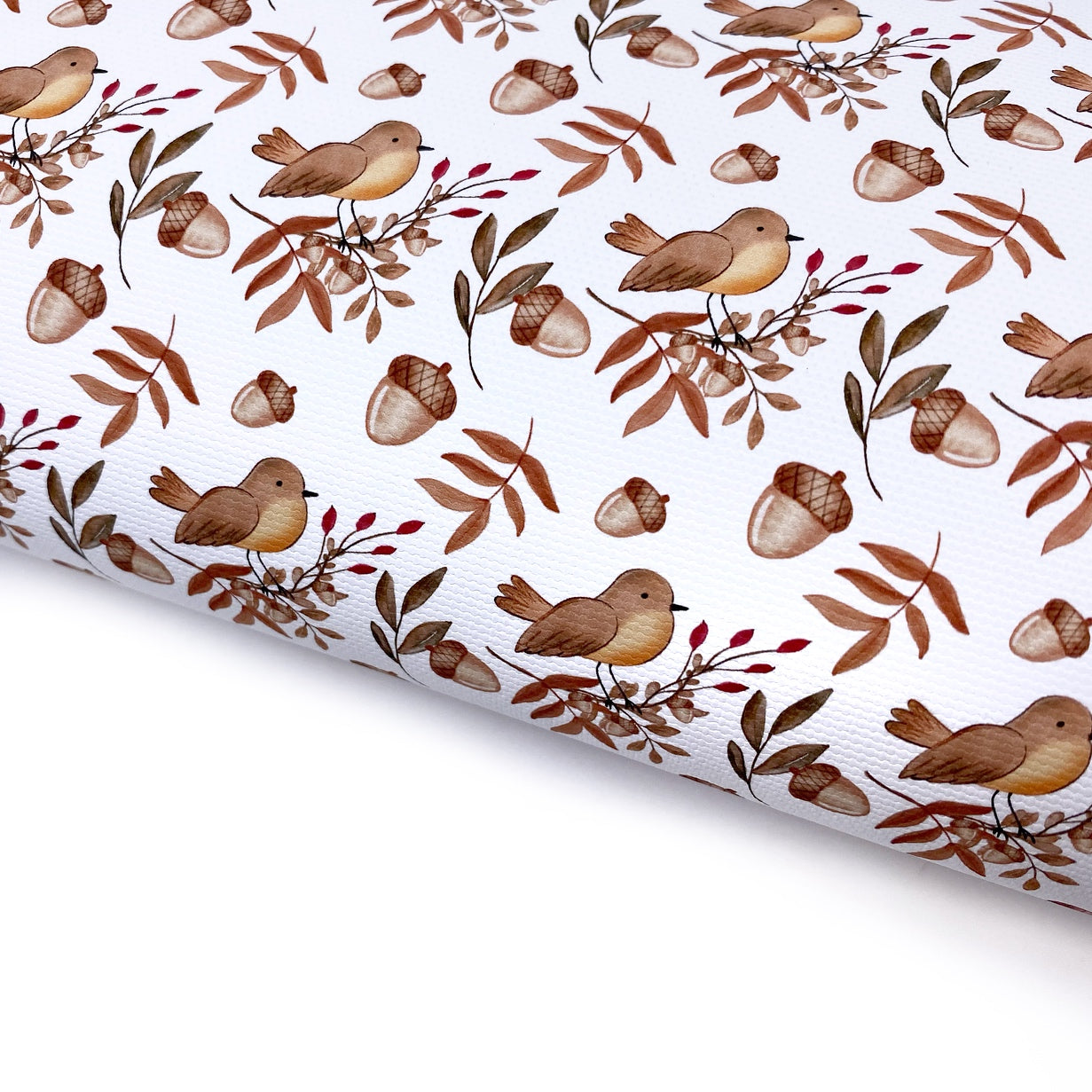 Autumn Birds Lux Premium Canvas Bow Fabrics