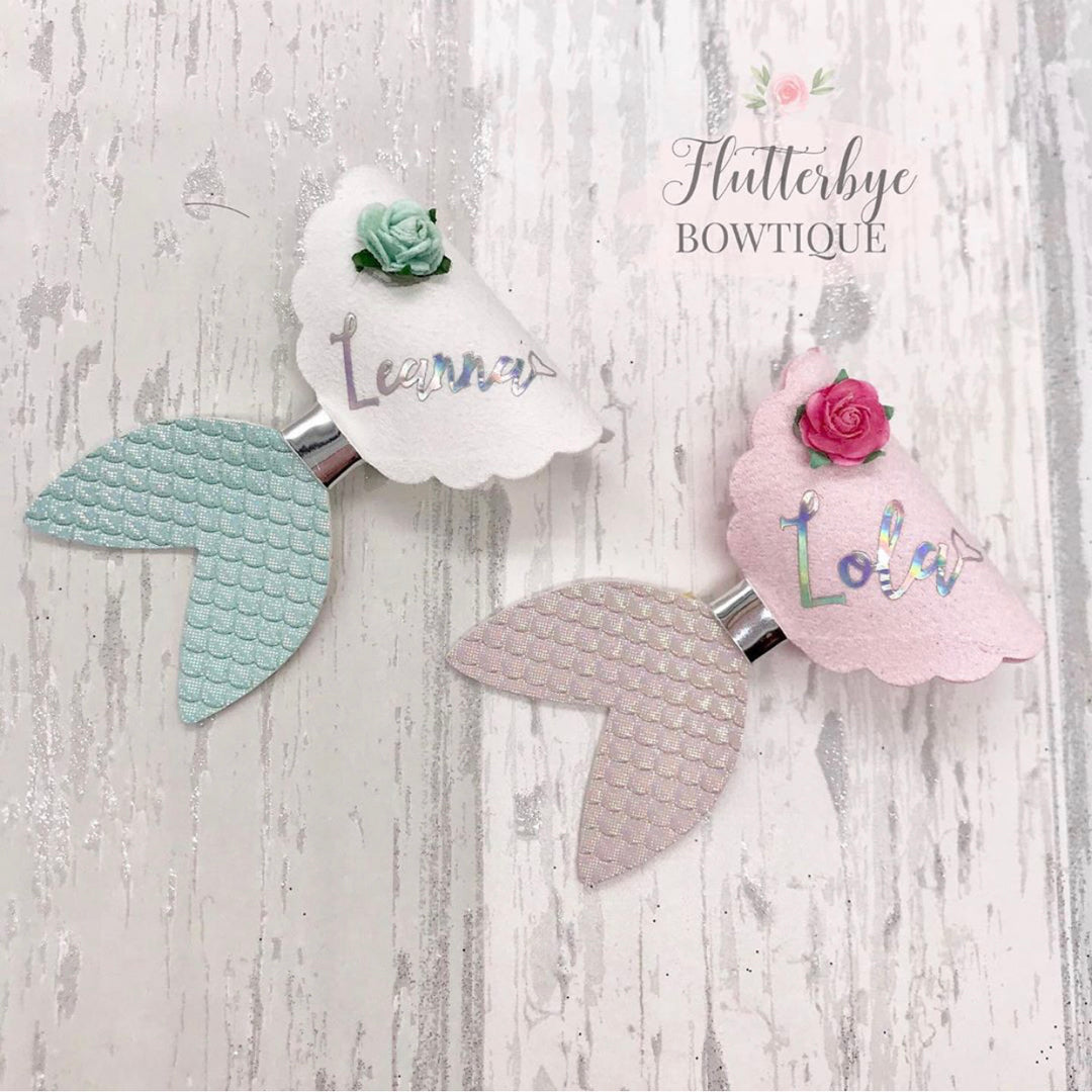 Mila & Lila the Mermaid -Official Bow Die cutter- 2 Styles on 1- NEW SIZE 2.5''- PRE ORDER