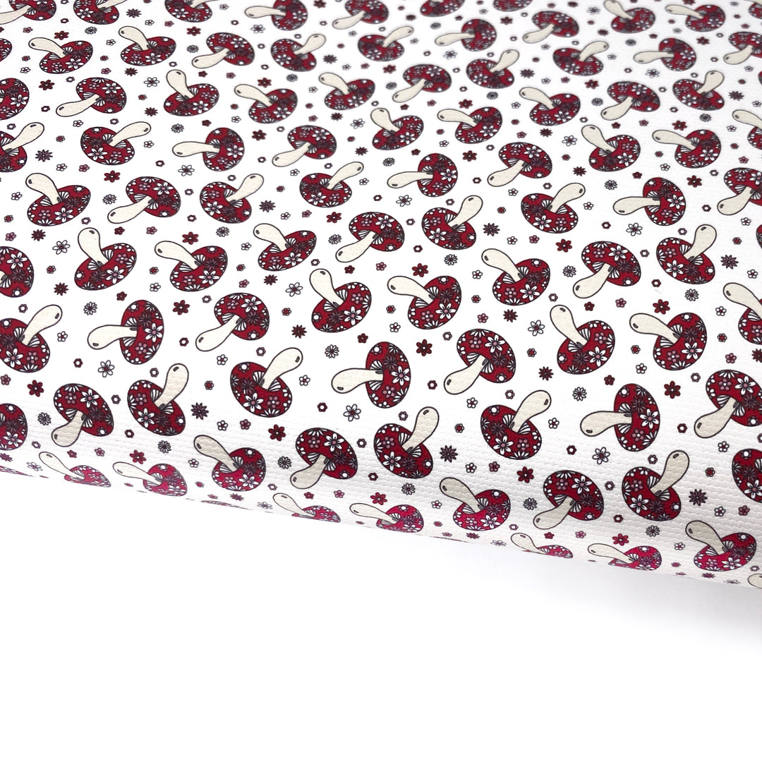 Floral Toadstools Lux Premium Canvas Bow Fabrics