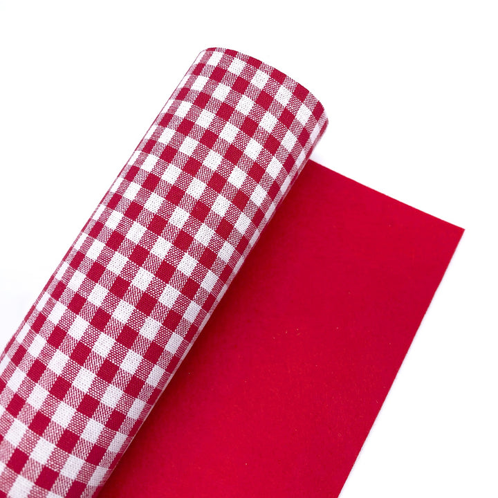 Colour Match Gingham Fabric Felt