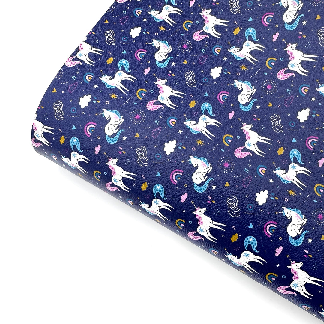 Land of Unicorns Premium Faux Leather Fabric Sheets