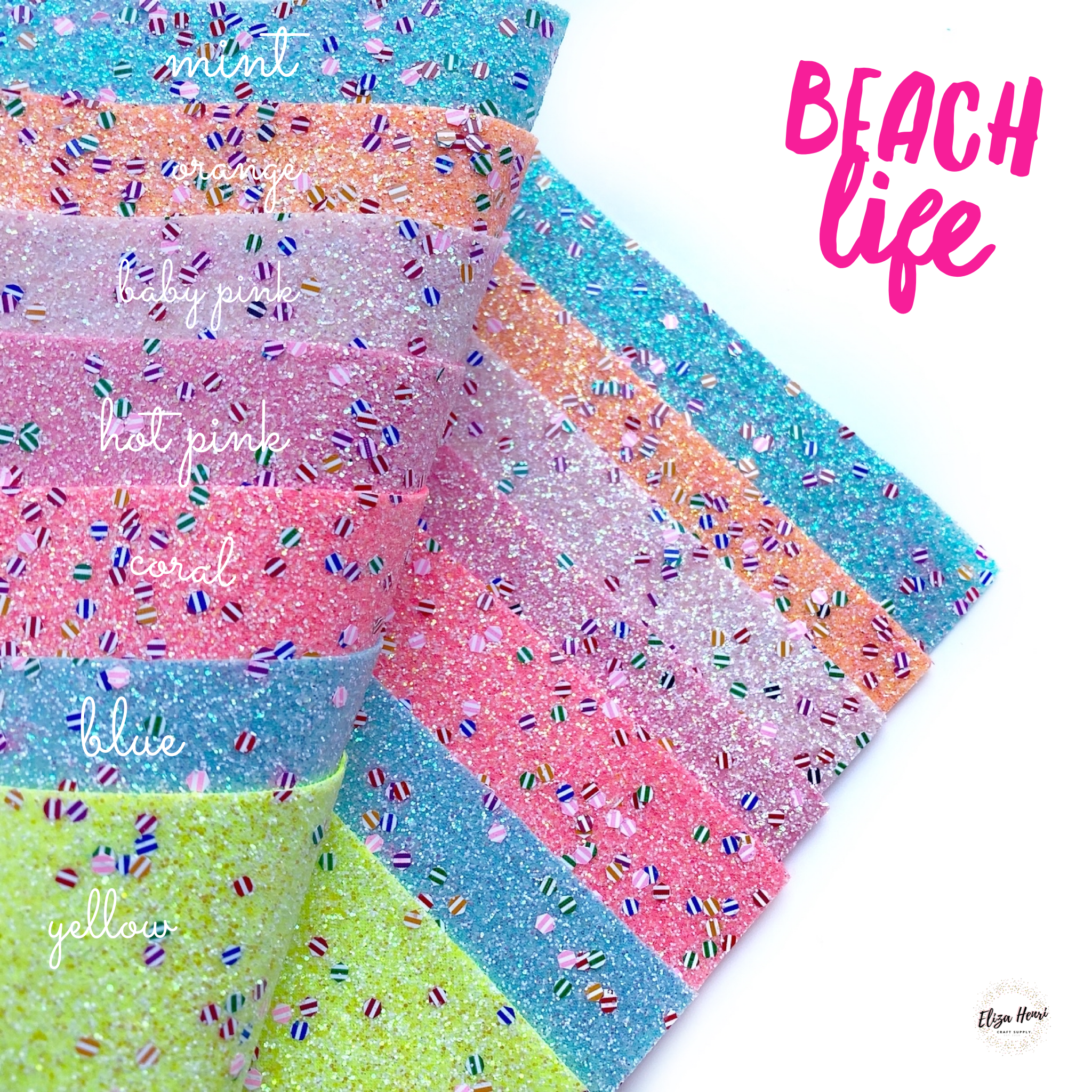 Beach Ball Life Fine Glitter Fabrics