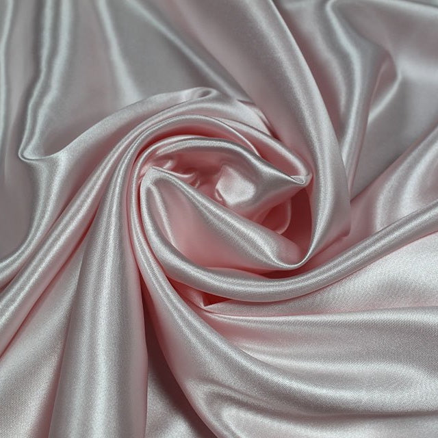 Pale Pink Premium Polyester Satin Fabric