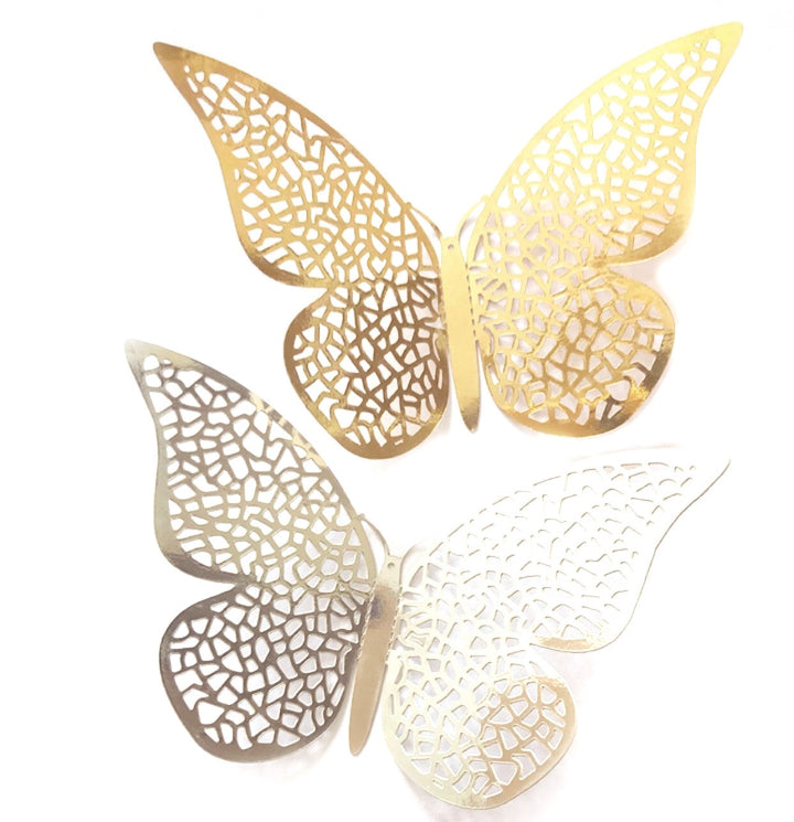 Metallic 3D Cut-out Butterfly Embellishments