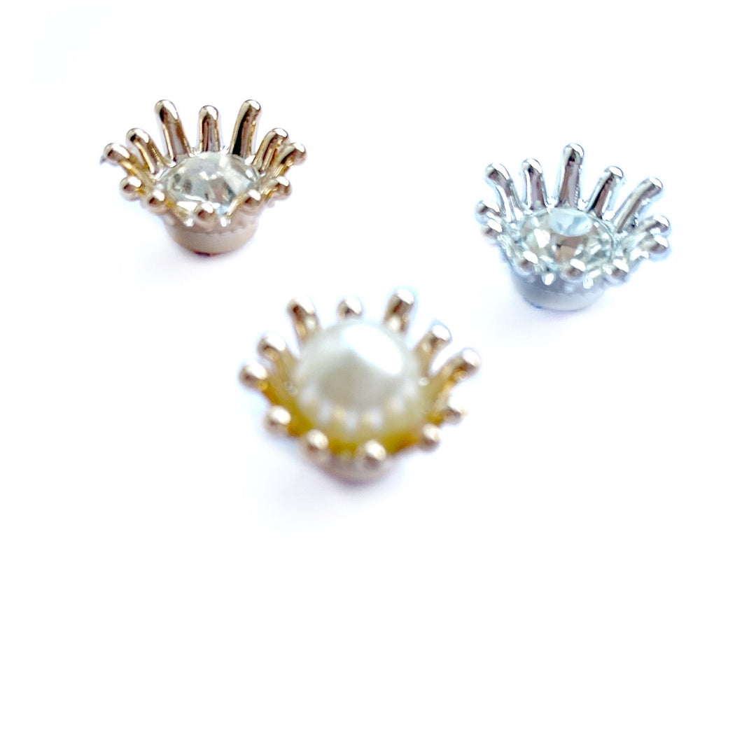 Rhinestone Flower 15mm Centre Piece- Packs of 5