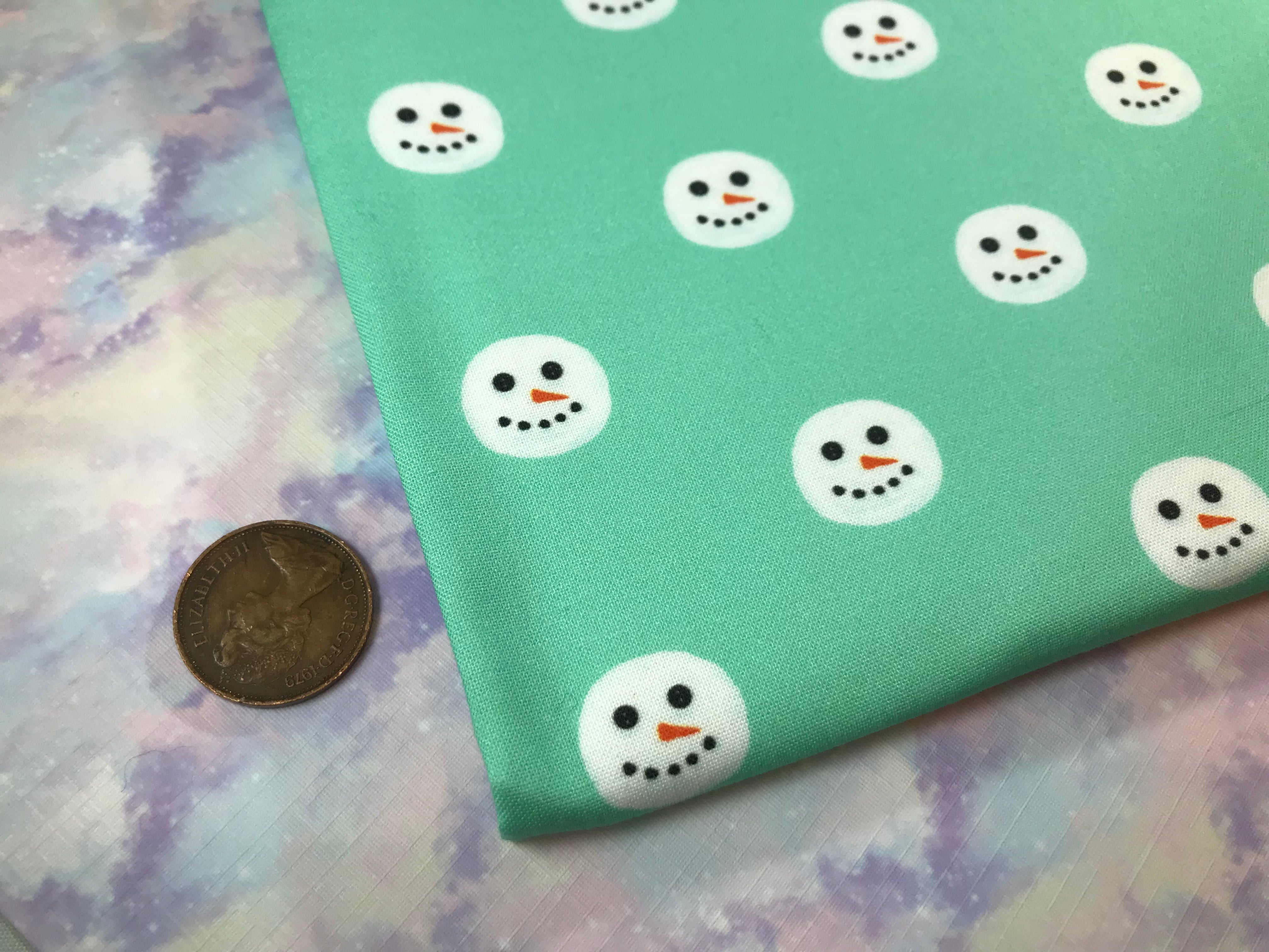 Cute Snowman Face Artisan Fabric Felt - Eliza Henri Craft Supply